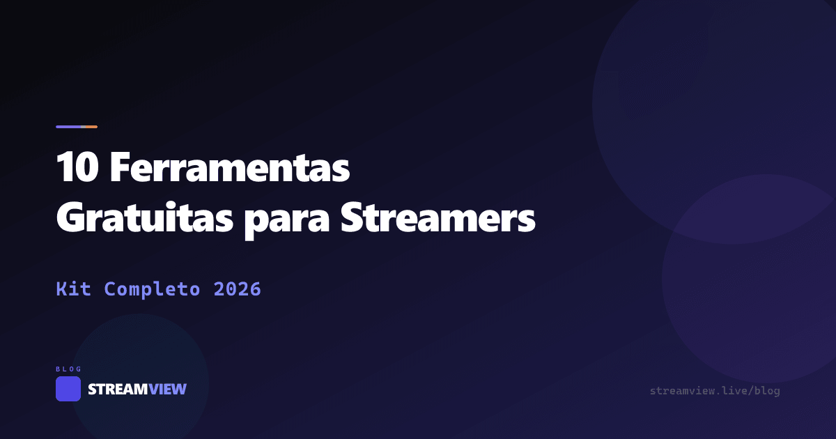 Dashboard com ferramentas para streamers da Twitch organizadas por categoria